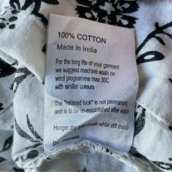 Masai Black Cream Bird Floral Print Mini Dress 29418 - Picture 16 of 16